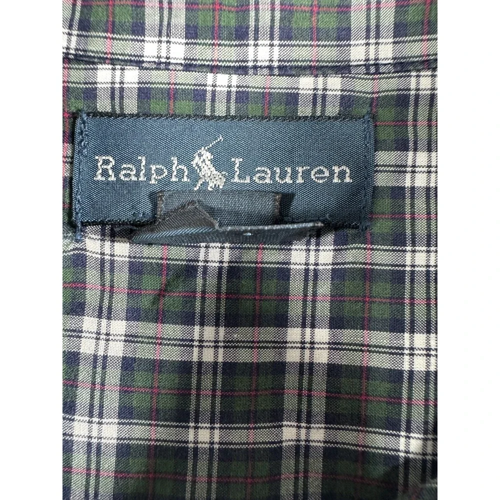 Polo Ralph Lauren Plaid Long Sleeve Button Up Shirt Boys Size XL 18-20 Cotton